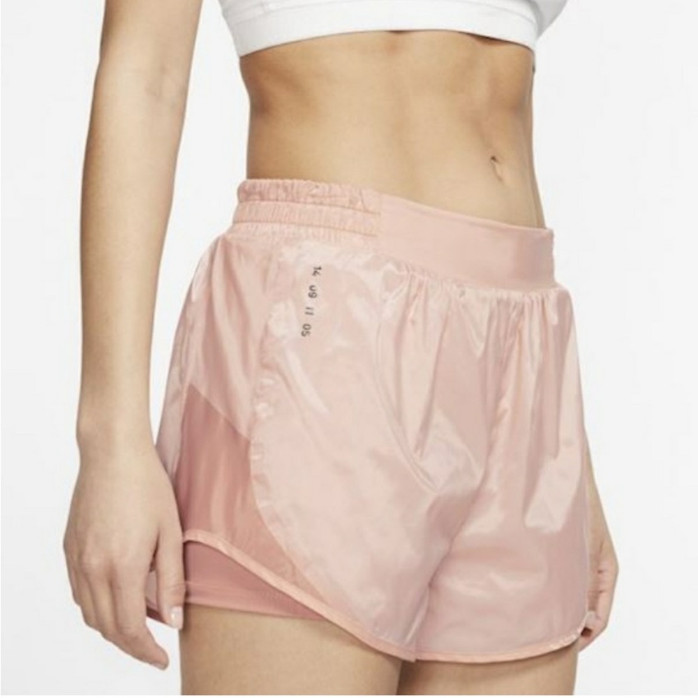 Nike Pink cream Tech Pack Athletic Running Shorts medium